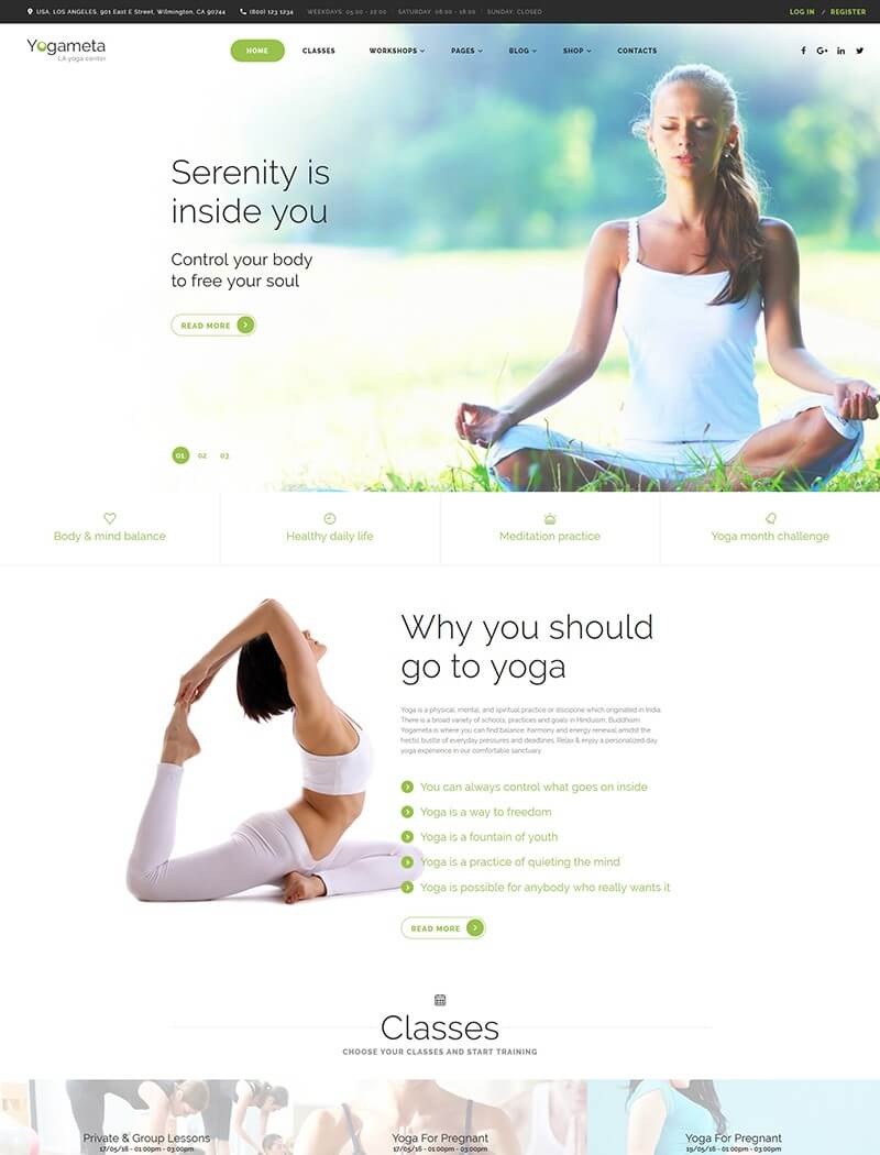 Yogameta Website Template