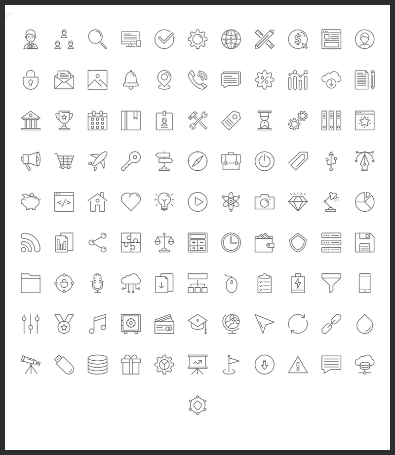 100 Free Vector Line Icons Pack Ai Svg Eps Png Bypeople