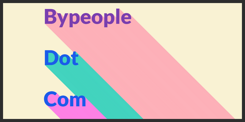 CSS Long Shadow Effect | Bypeople