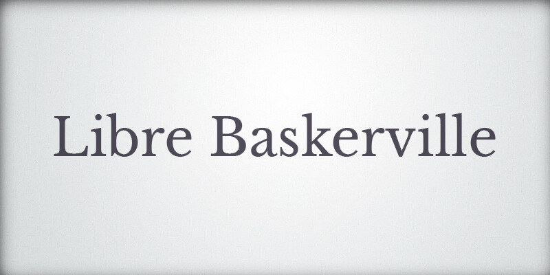 libre baskerville webfont