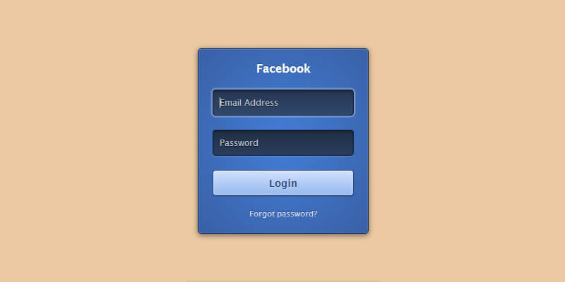 How to Create the Facebook Login Page with HTML CSS 