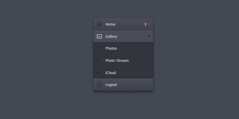 Vertical Dark Dropdown | Bypeople