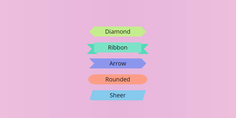 CSS Flat Button Shapes