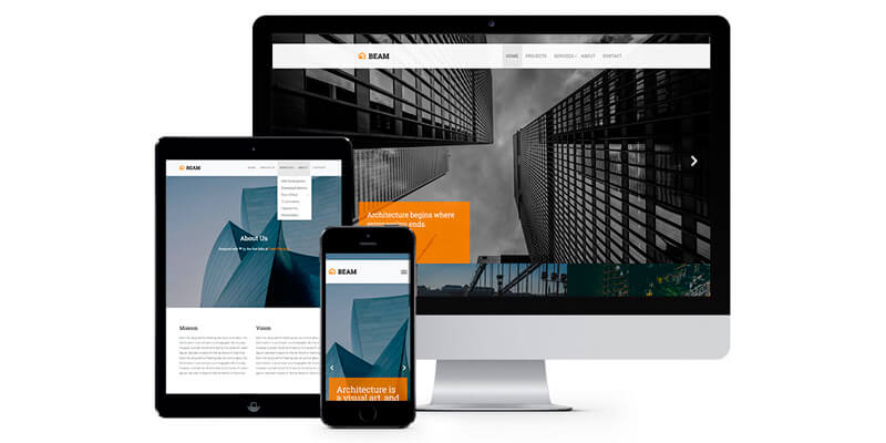 Beam: Architectural Website Bootstrap Template | Bypeople