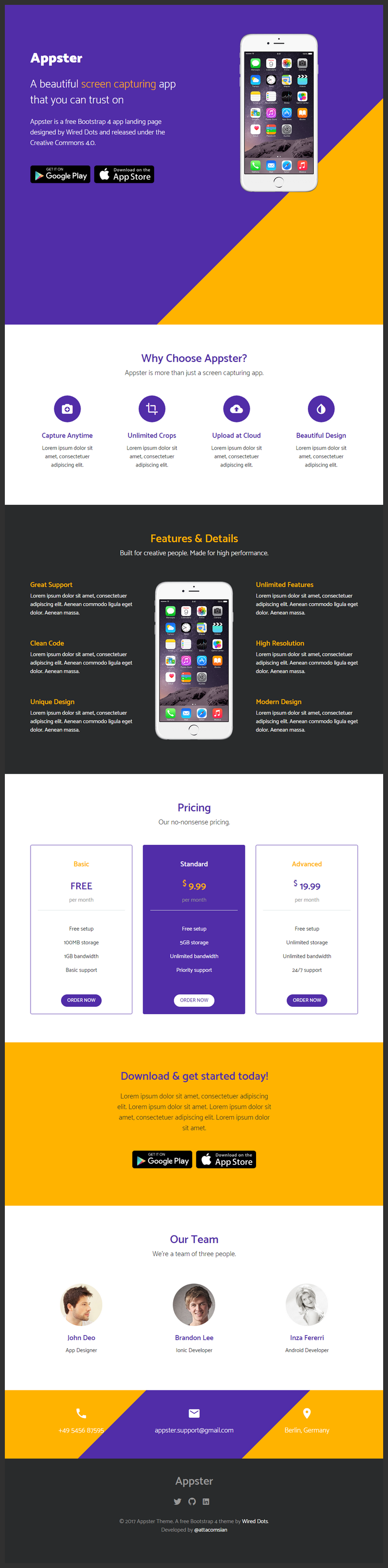 Bootstrap 4 Landing Page Template Bypeople