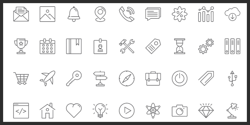 100 Free Vector Line Icons Pack (Ai, SVG, EPS, PNG) | Bypeople