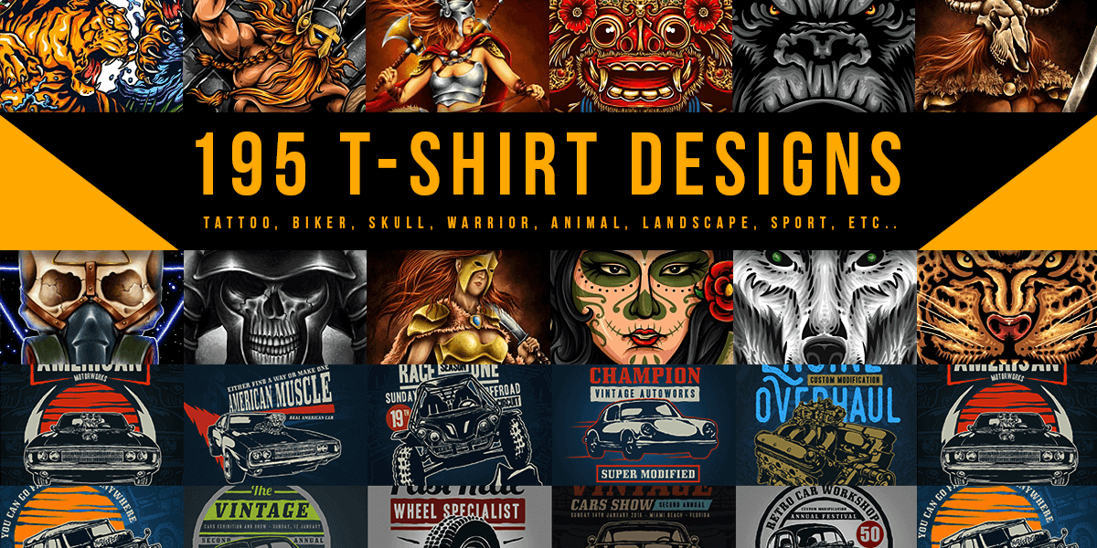 Download 195 T Shirt Designs Ai Eps Psd Svg Vector File Formats Extended License Bypeople