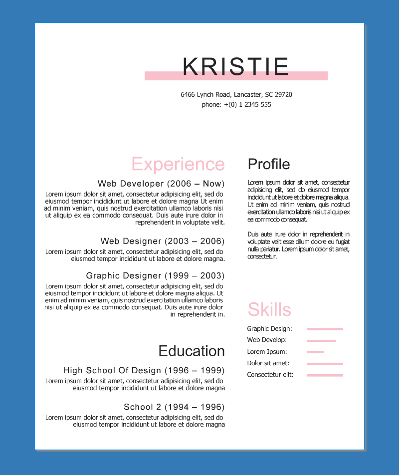 elegant resume templates free download
