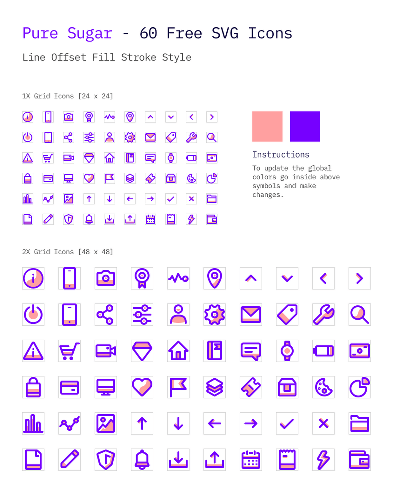 Download 60 Color Line Vector Icons Pack Svg Sketch Bypeople