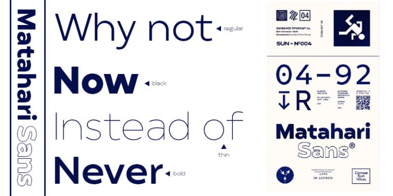 Matahari Sans Font Family, 52 Professional Sans-Serif Fonts in OTF File ...