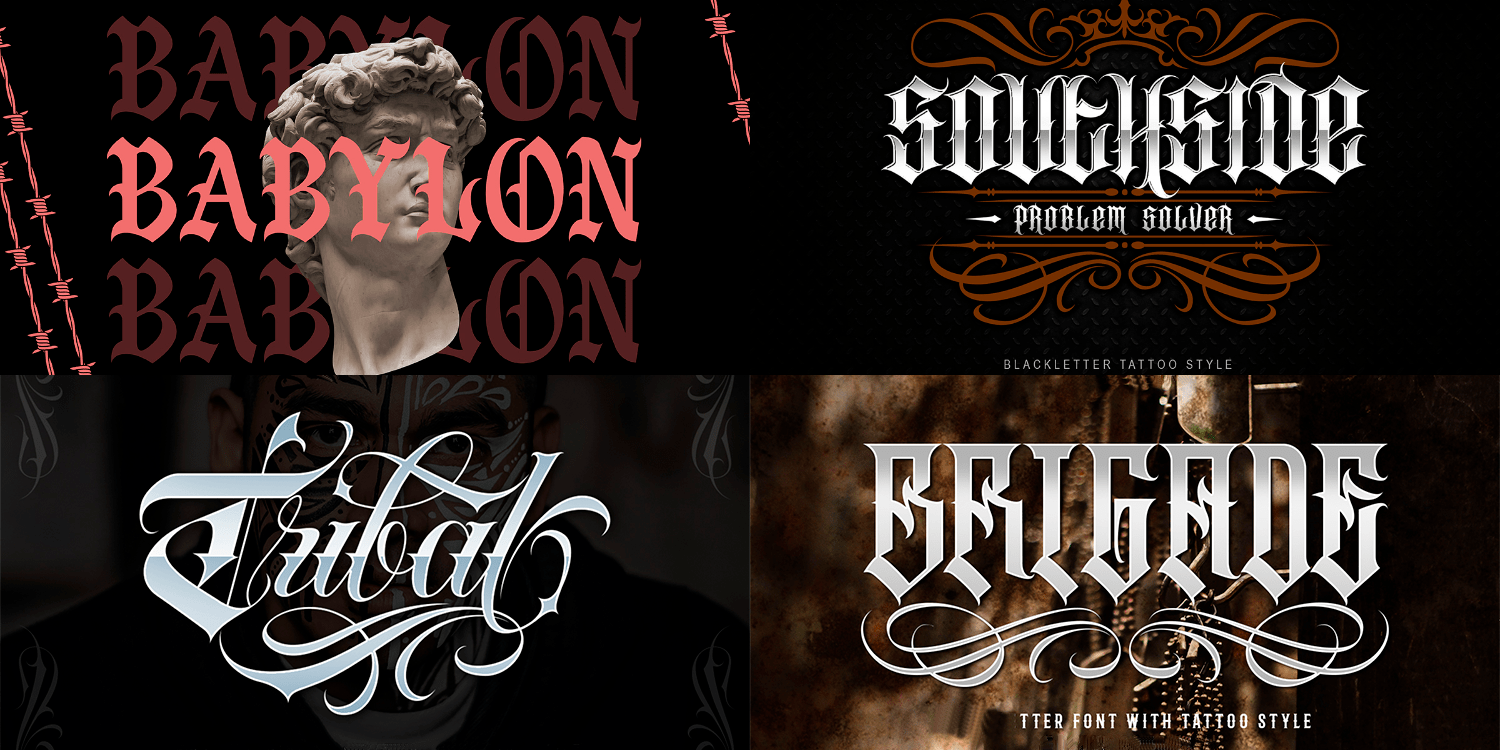 tattoo fonts hip fonts pack featured