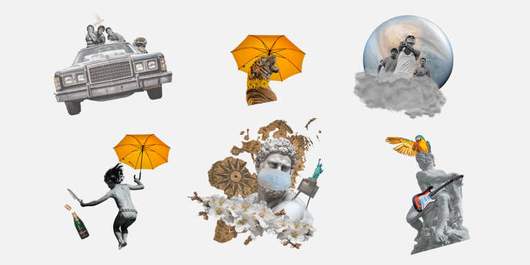 Today’s pack delivers a collection of creative collage design elements