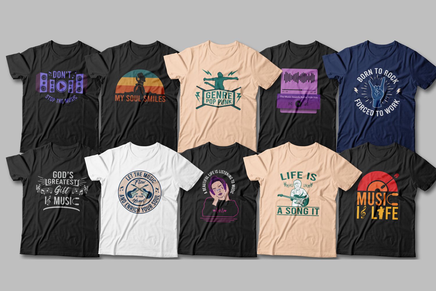 T Shirt Designs Bundle With 1150 Unique Illustrations Bypeople