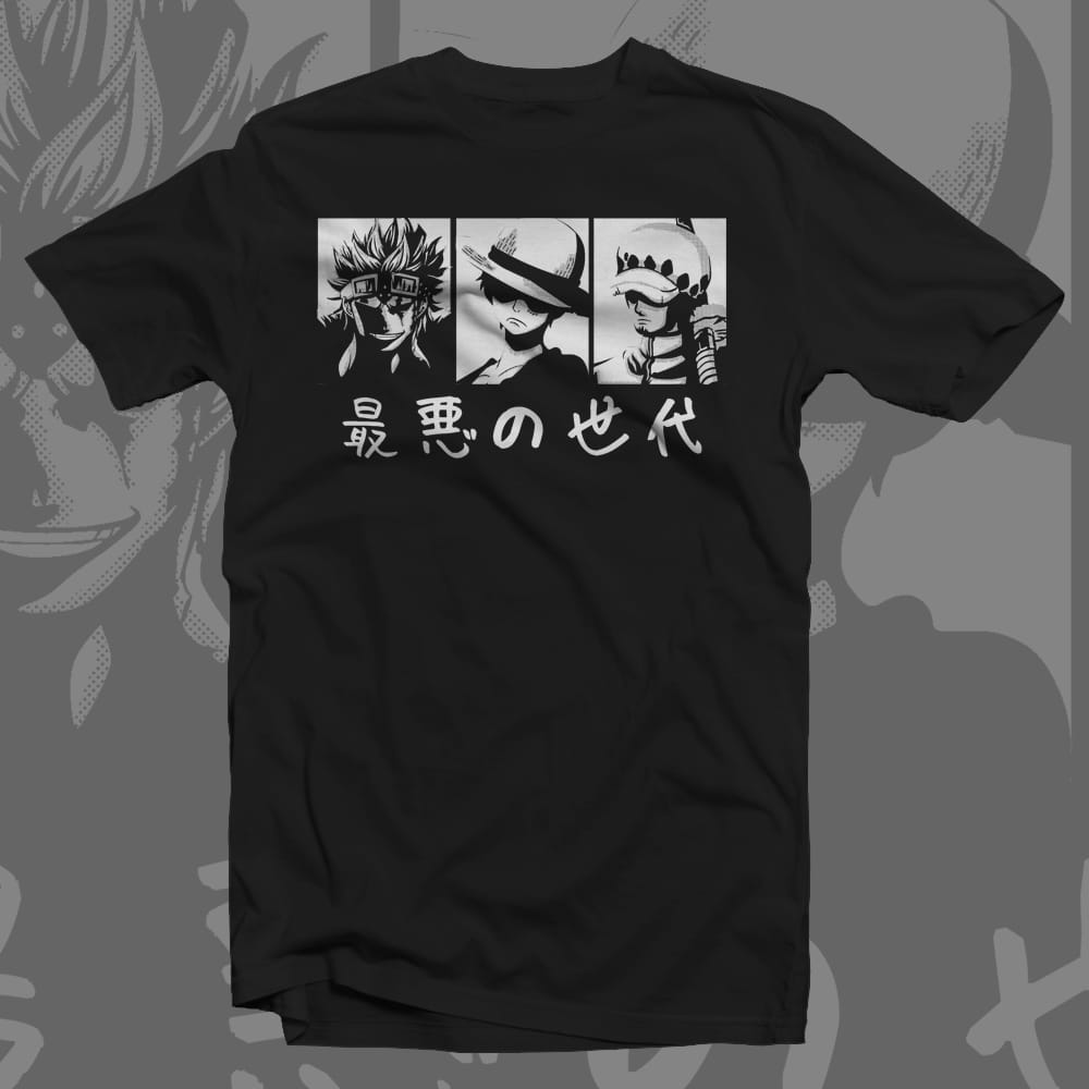 Gol d roger anime t-shirt design template Vector Image