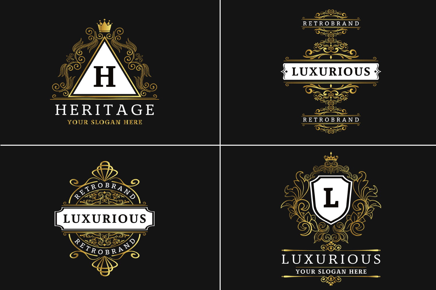 Modern Luxury Logo Templates Pack - Ornamental, Label & Stamped Logo  Templates, Deals ByPeople