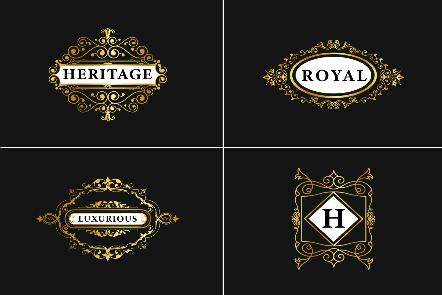 Modern Luxury Logo Templates Pack - Ornamental, Label & Stamped Logo  Templates, Deals ByPeople