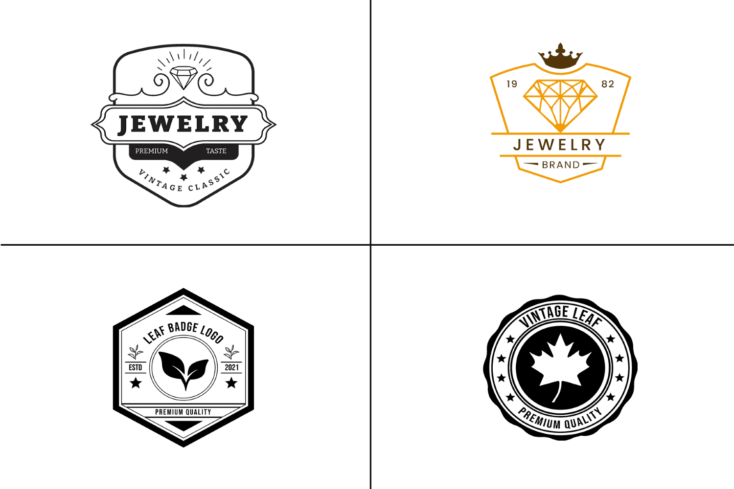 Modern Luxury Logo Templates Pack - Ornamental, Label & Stamped Logo  Templates, Deals ByPeople