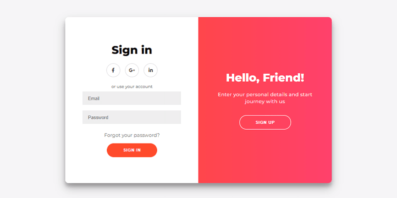 Double Slider Sign In & Up Form | Bypeople