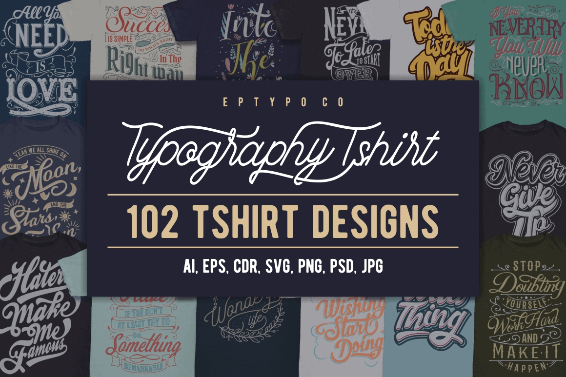 Typography T-shirt Design Projects