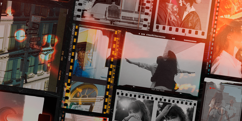 100 Film Frame Mockups Bundle - Layered & Fully Editable
